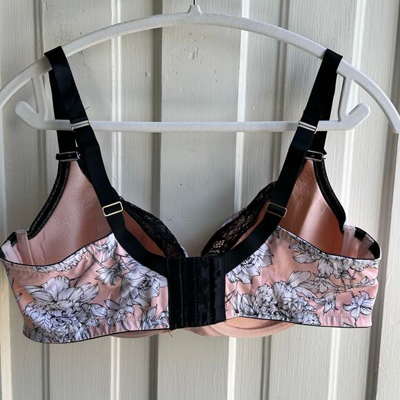 Cacique French Floral  Balconette Bra 42DD - Picture 5 of 7